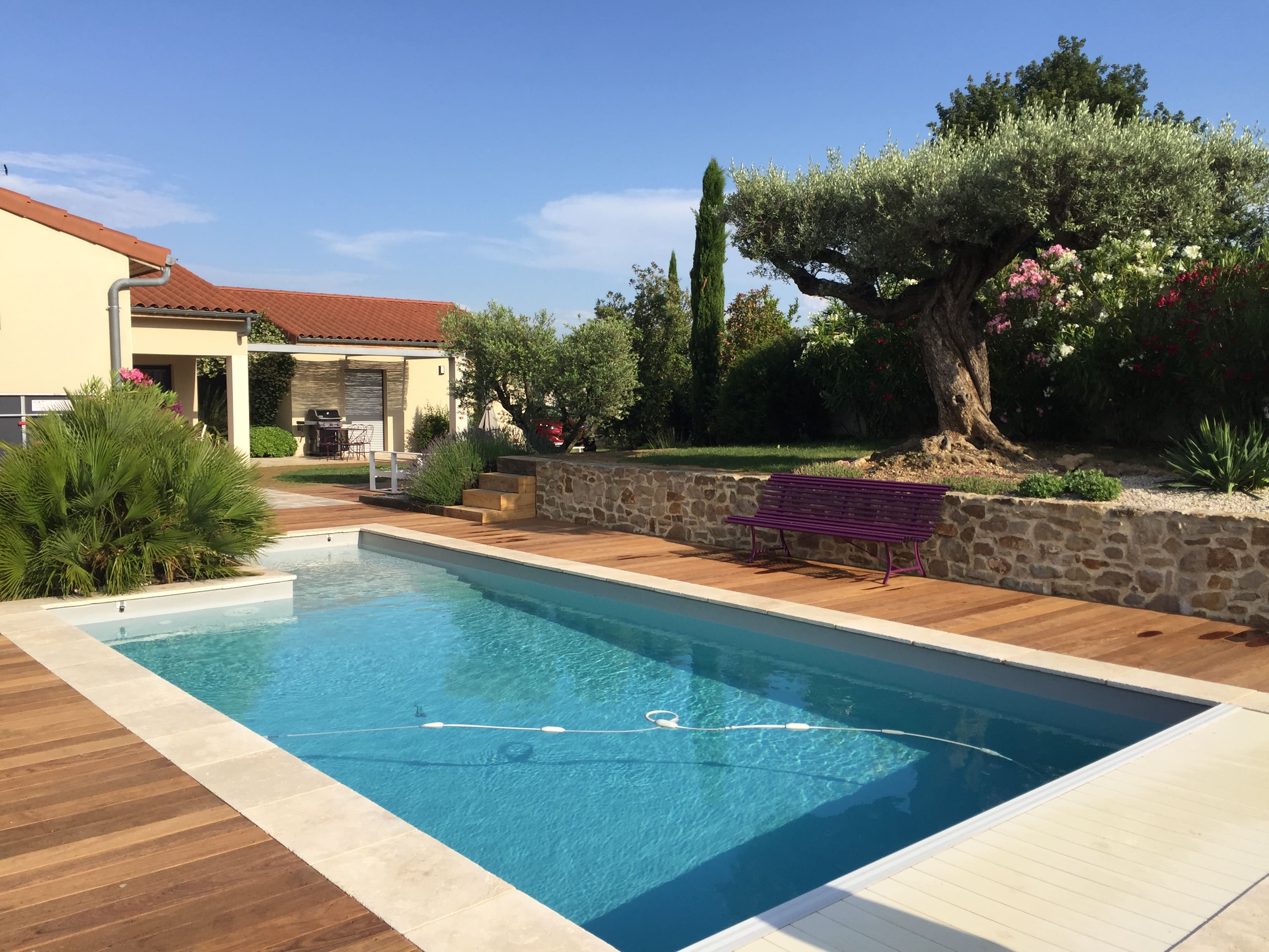 réalisation jardin piscine drôme cédric Pierre Paysage