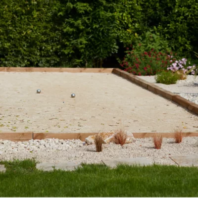 Terrain de boules réalisé chez un particulier