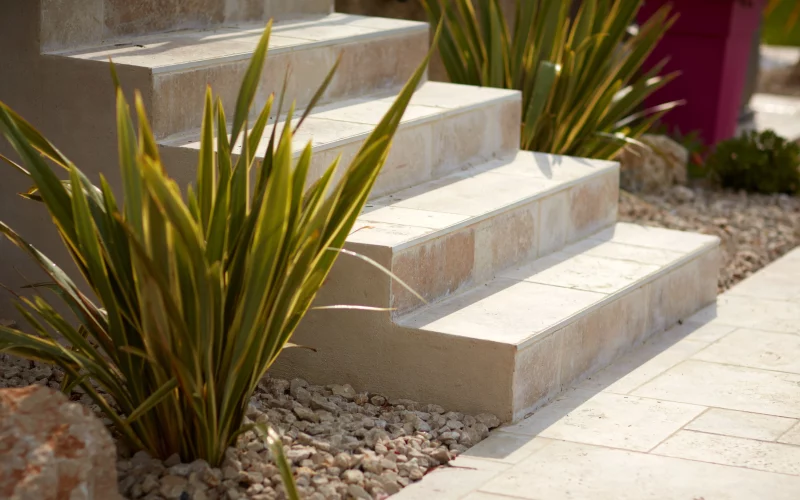 Escaliers maçonné en carrelage