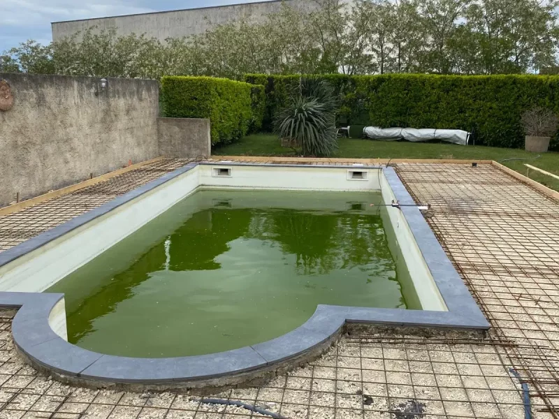Ferraillage terrasse piscine