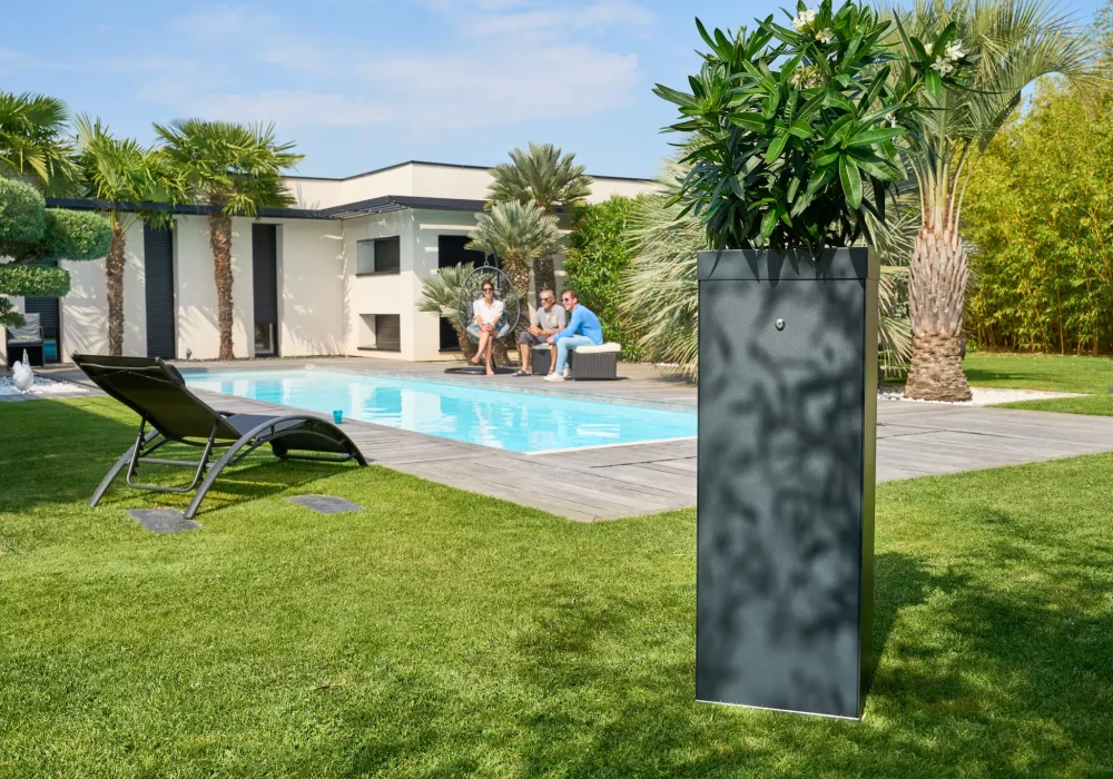 Piège anti-moustiques dans un jardin