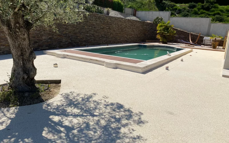 Création d'une surface en résine